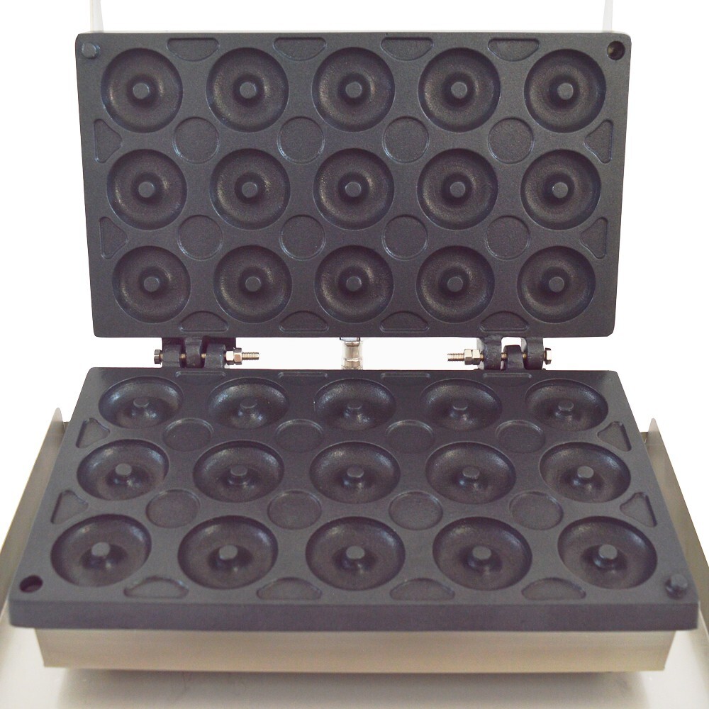 Electric Donut Maker Waffle Baking Machine Dessert Making Machine 15 Donuts 110V