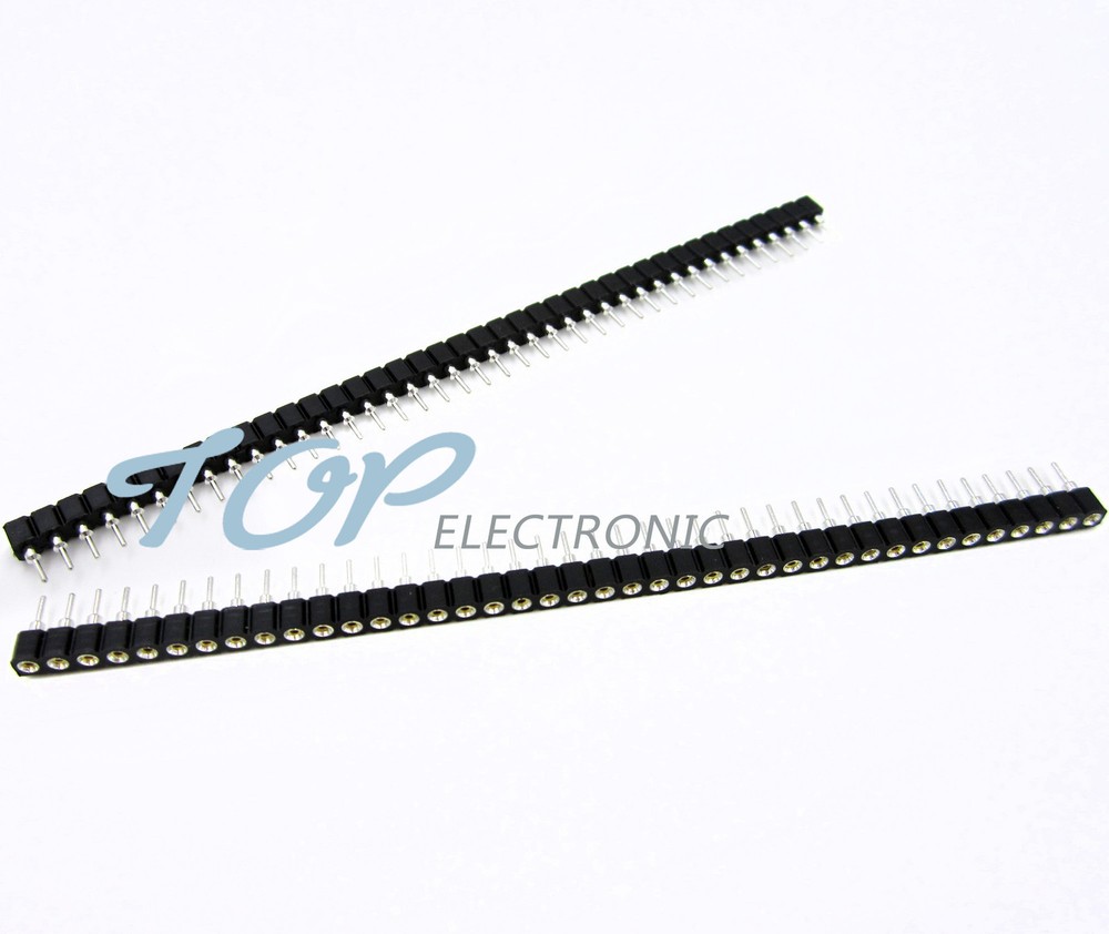 20Pcs Strip Tin PCB Female IC Breakable 40pin Single Row Round Header Socket