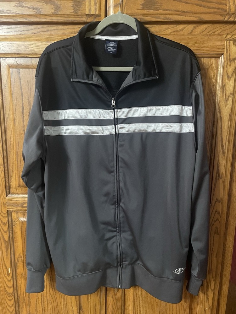Nordic Track Men’s Full Zip, Polyester Athletic TrackJacket, Size Large