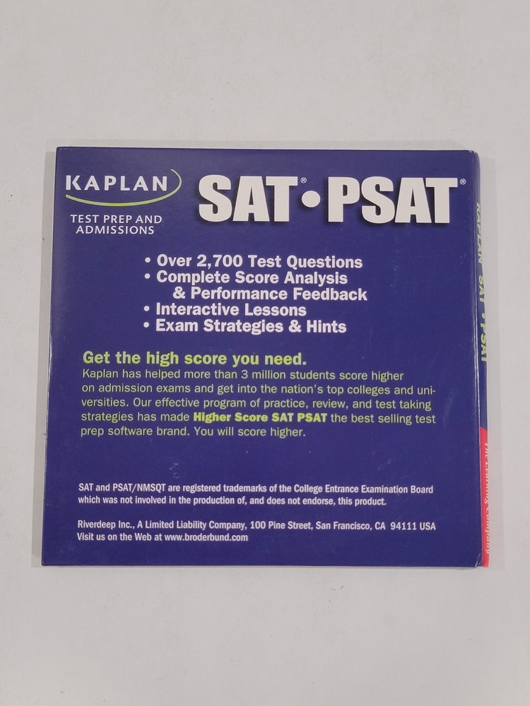 Kaplan SAT & PSAT Test Prep & High School Advantage PC CD-ROMs 📀 Learning Compa