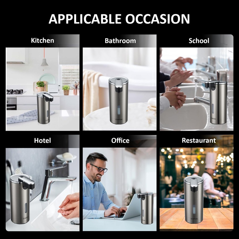 Automatic Soap Dispenser, Liquid Chromed & Stainless Steel