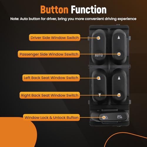 Driver Side Master Power Window Switch for 2002-2004 Ford
