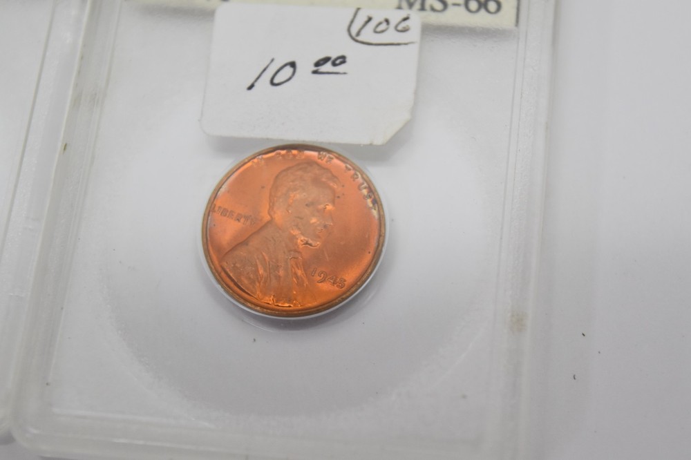 1945 p & d red penny 14677