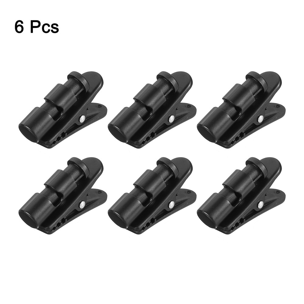 6pcs Headphone Wire Clips 1.42" Length Small Headset Cable Clamp, Black