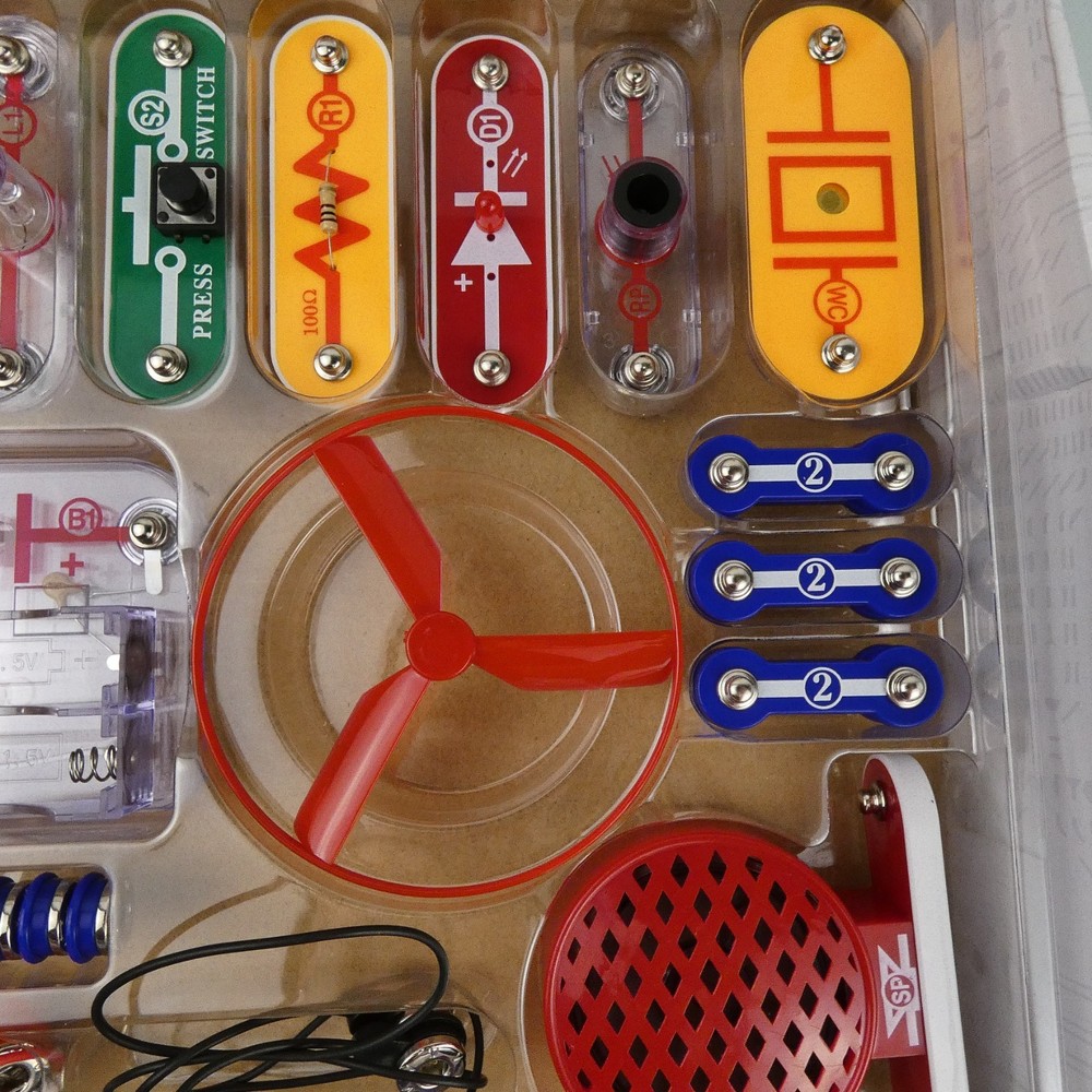 Snap Circuits Jr SC-100 100 Experiments Electronics Kit ELENCO *** Missing S1