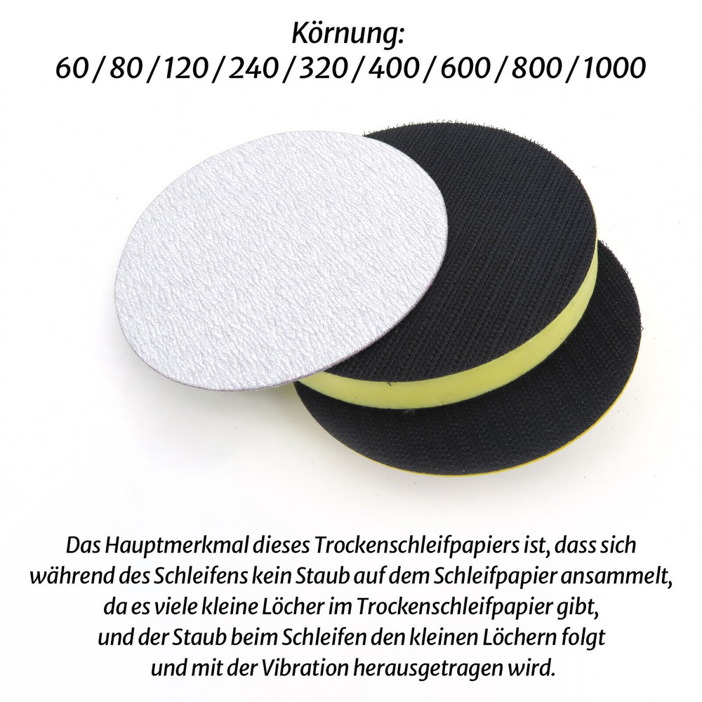 2pcs 100mm eccentric dry sanding discs sanding sheets sandpaper