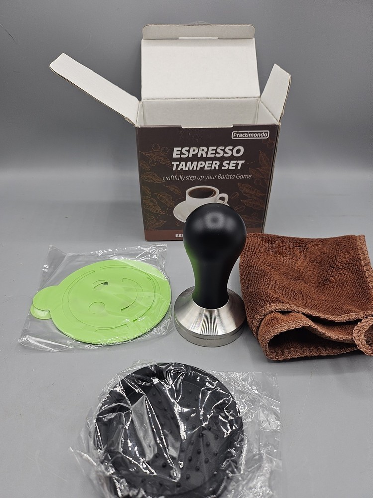 Practimondo Espresso Accessories Wood Handle Tamper Set