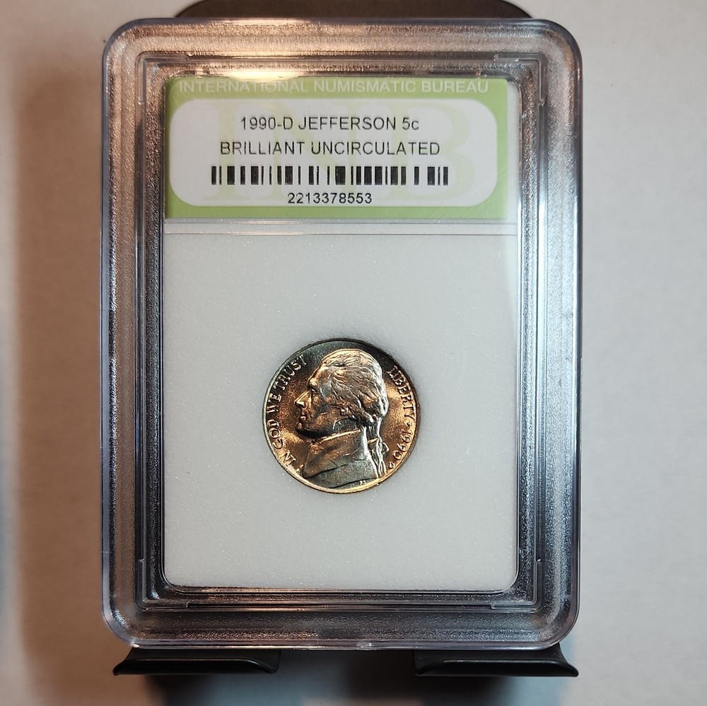 1990-D Jefferson 5c Brilliant Uncirculated