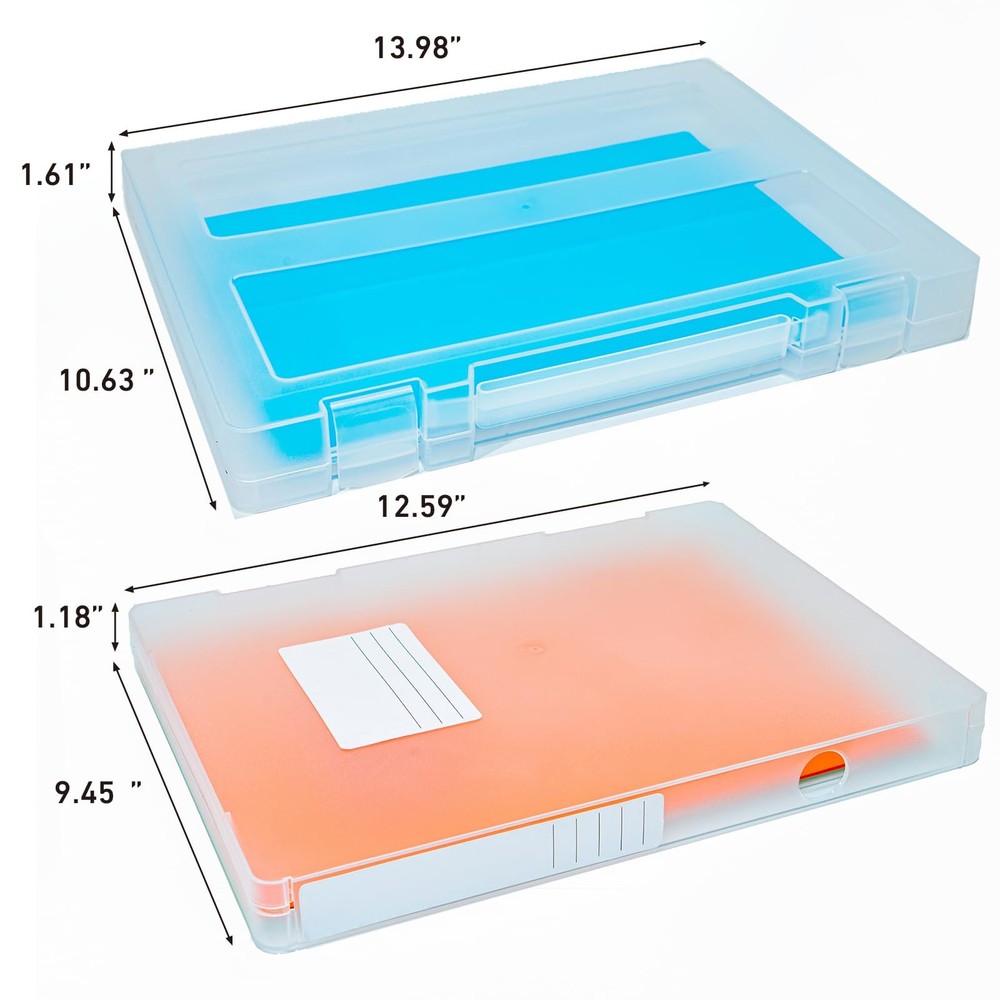 Mickiewicz 8 Packs Paper Storage Boxes Plastic Multi-Purpose Scrapbook Office Cr