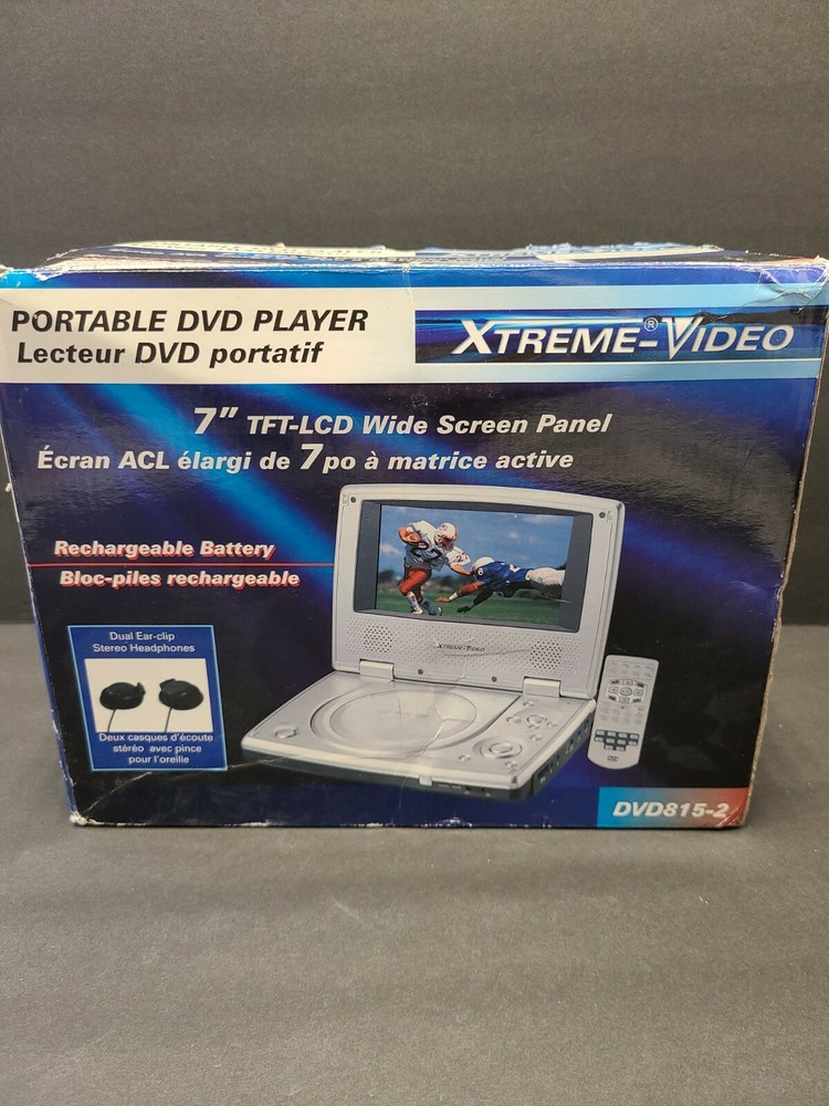 Xtreme-Video Portable DVD Player 7" TFT-LCD Wide Screen Panel DVD815-2