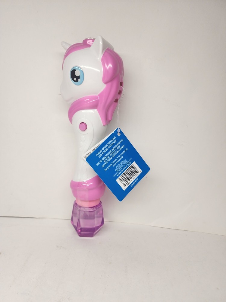 Unicorn Bubble Blower Wand Battery Operated with 2oz Bubble Solution