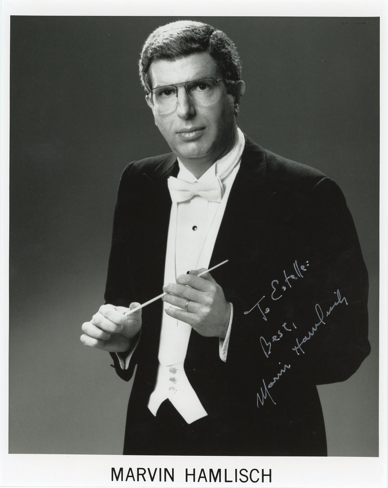 Marvin Hamlisch - Signed B&W Photograph
