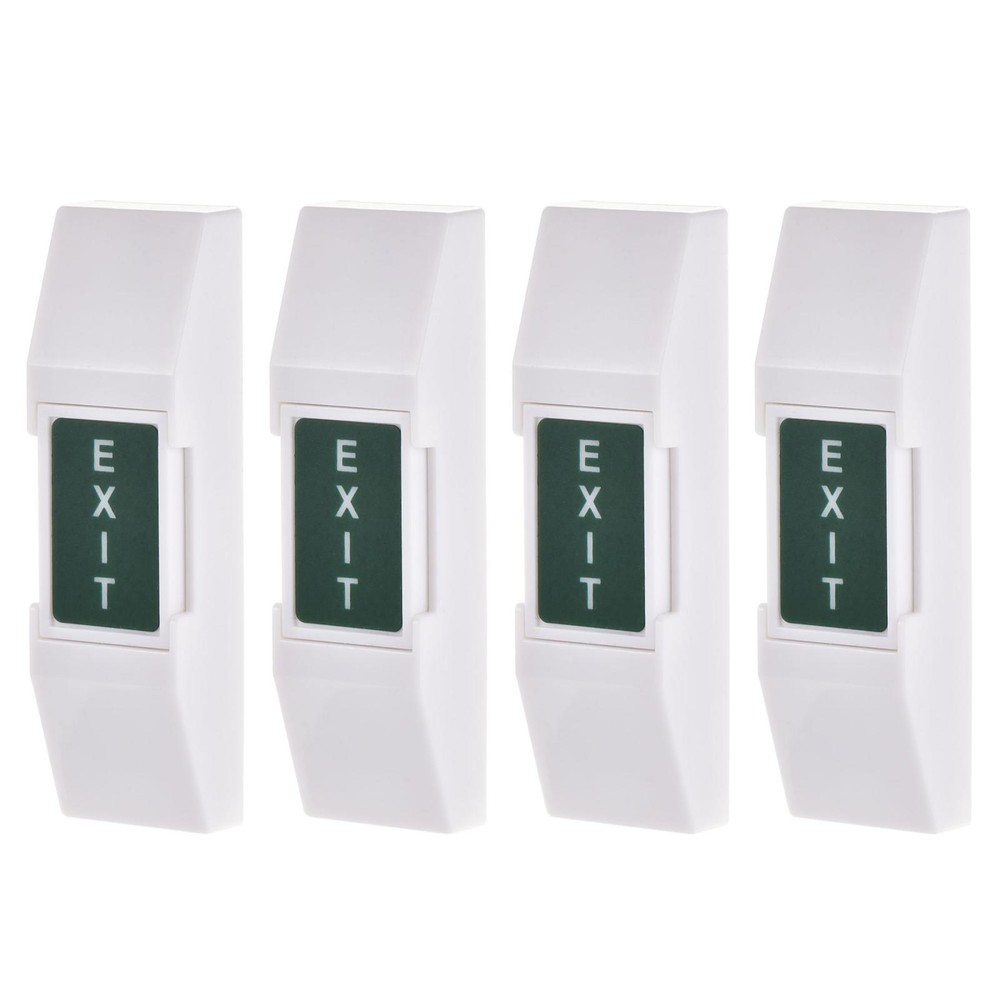4pcs Push to Exit Button Release Switch PC Panel 12V 3A White 76mmx23mm