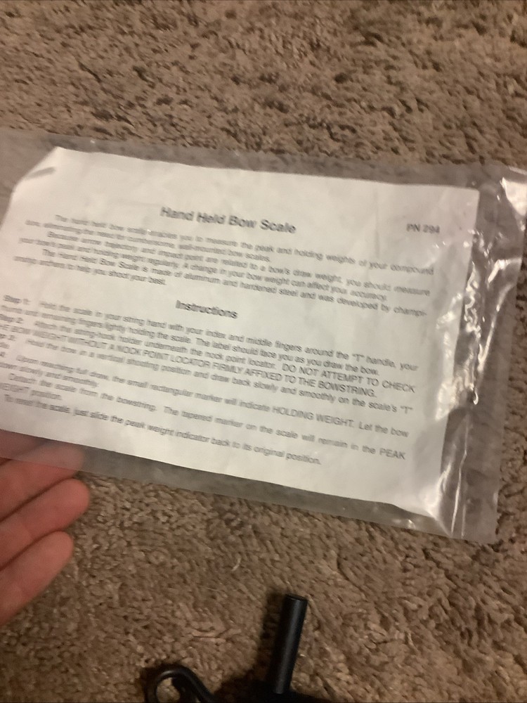 Bear Archery Handheld Bowscale, With Instructions And Packaging