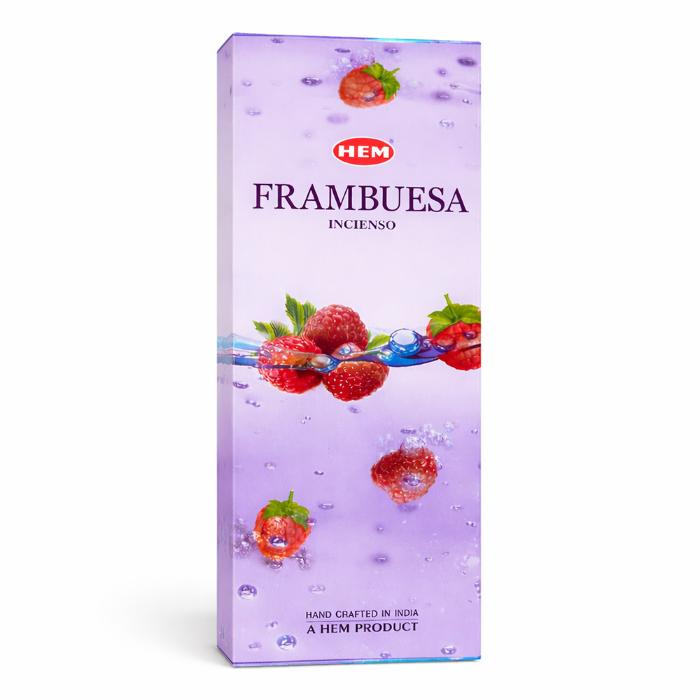 Incense Sticks HEM Raspberry 120ct 6 Pack Box Hand-Rolled in India