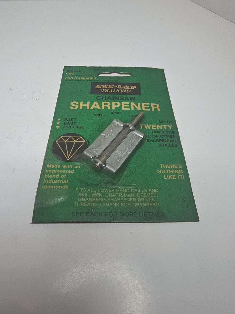 EZE-LAP Diamond Chainsaw Sharpener Model CSG 5/32'',3/16'',7/32'' Power Drill