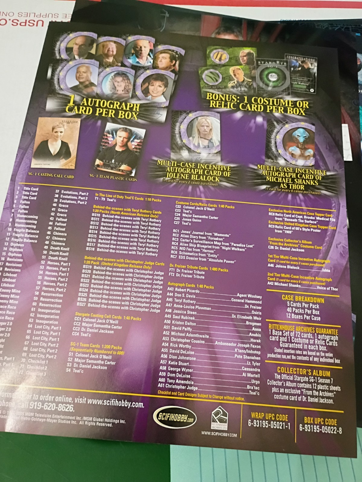 Lot Of 10 Stargate Atlantis 1,2,3 And SG1 6 7 8 9 10