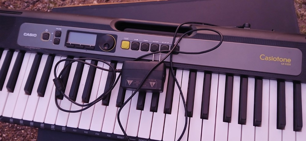 Casio LK-S250 Electronic Keyboard Black Tested Working