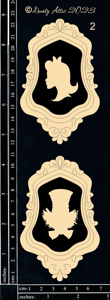 Dusty Attic Chipboard 3x9 - Alice Elements #18 - Alice Frames 2, DA3563