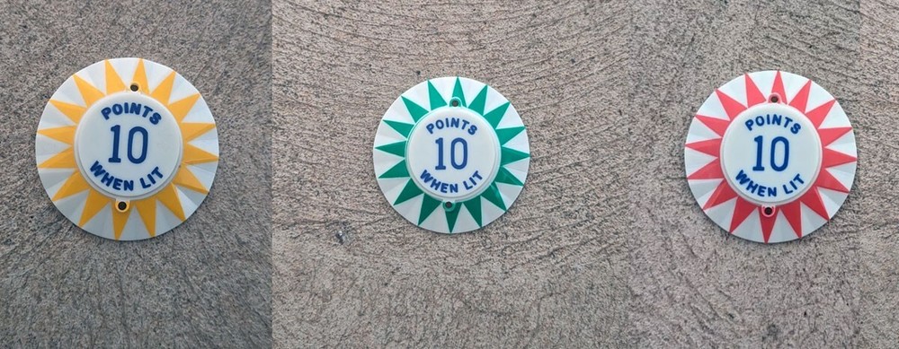 Williams Ding Dong Pinball Machine POP BUMPER CAP SET