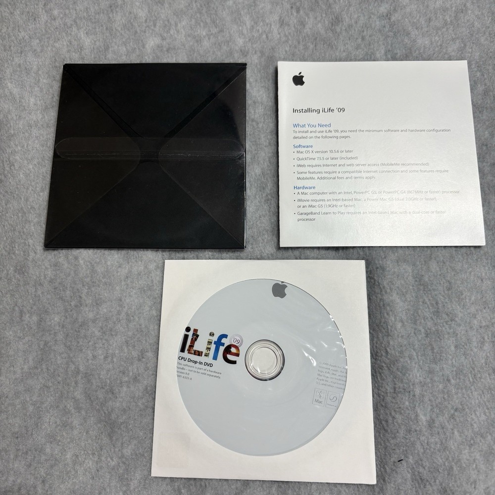 Apple iLife ‘09 CPU Drop-in DVD | New Mac Software
