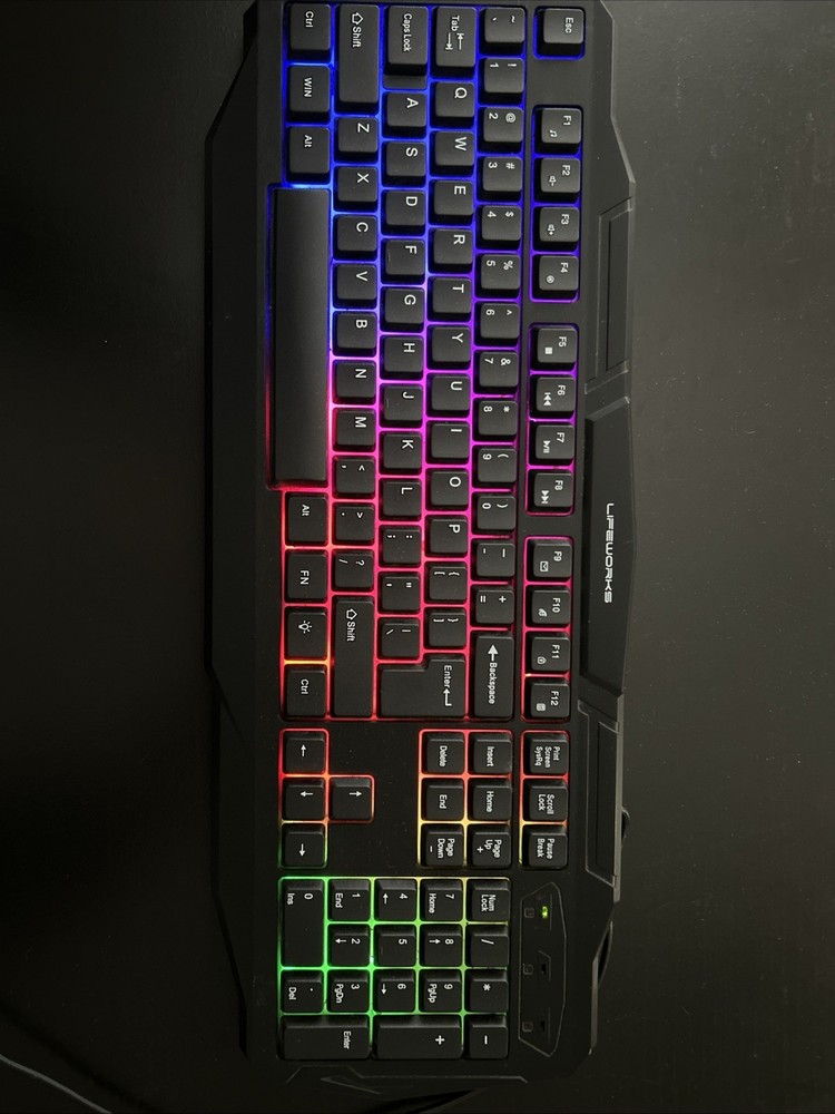 Lifeworks Lightup Gaming Keyboard Black