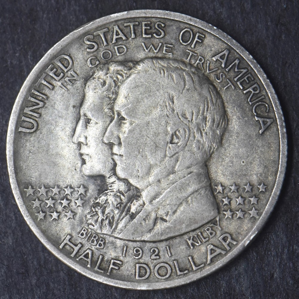 1921 Alabama Centennial Silver Half Dollar .50C - COINGIANTS -