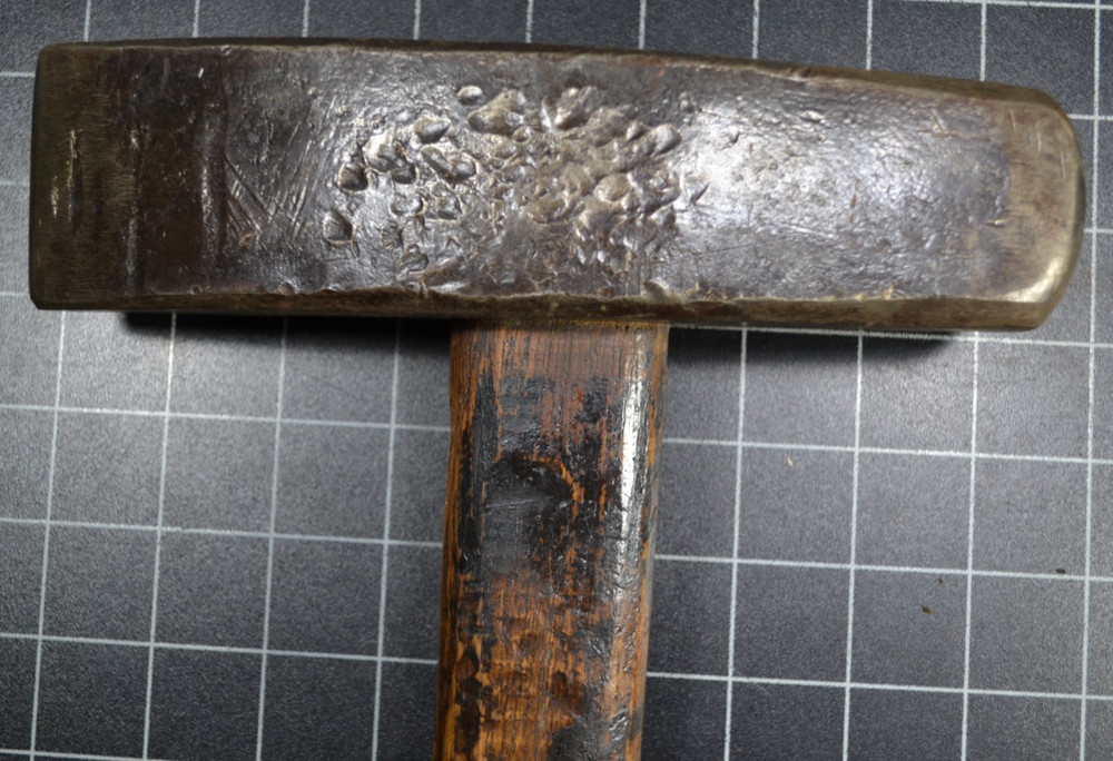 ROBINS - 13# BLACKSMITH MADE ROUNDING HAMMER WITH CUSTOM MADE HANDLE