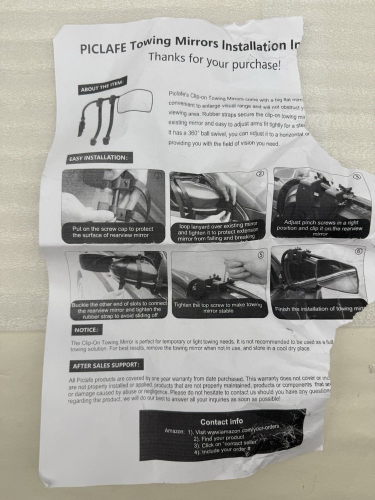 Universal Clip on Towing Mirrors Extensions for Towing Side Mirror Extender READ
