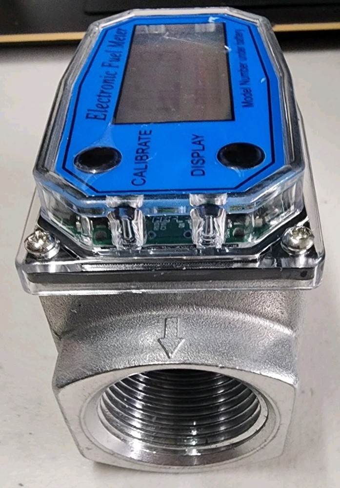 Electronic Fuel Flow Meter Digital LCD Turbine Flow Sensor Used