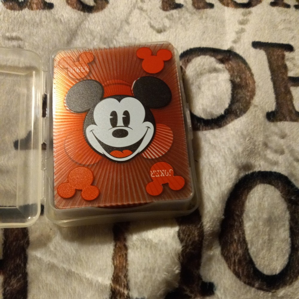 Disney Mickey Mouse Playing Card Deck in a Clear Plastic Case