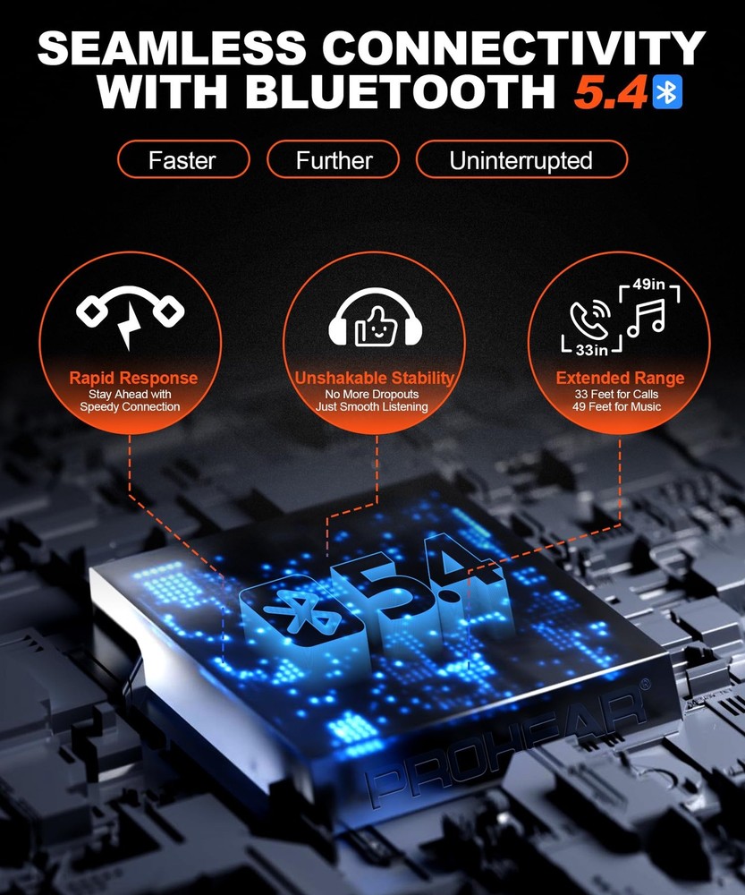 PROHEAR 033 2.0 Upgraded Bluetooth Hearing Large, Af/Fm+bluetooth-orange