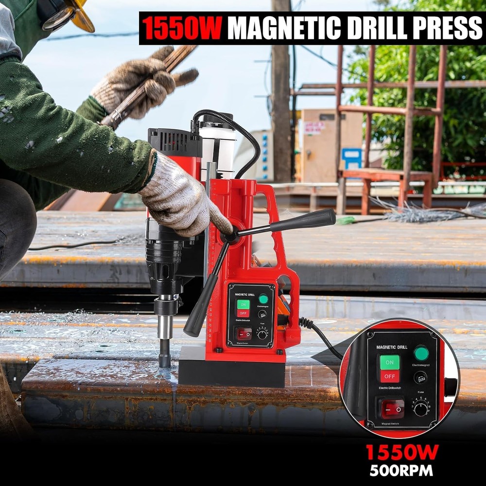 Mag Drill Press, 2" Boring Diameter 50 Single Track Speed ​​​​Adjustable Power