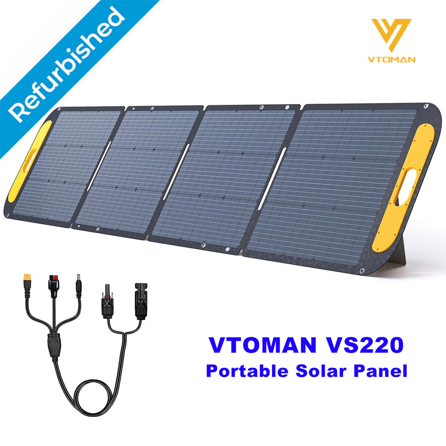 VTOMAN VS220 Portable Solar Panel 220W 19V, 23% Efficiency Foldable Solar Panel