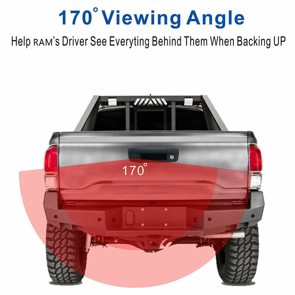 Tailgate Backup Reverse Handle Camera For Dodge Ram1500,2500,3500,2009-2017