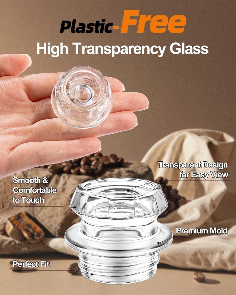 Classic Transparent Glass Knob Replacement for Percolators - Durable & Reliable