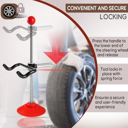 Adjustable Steering Wheel Holder Lock Tool for Car, Truck & Van - Precise Alignm