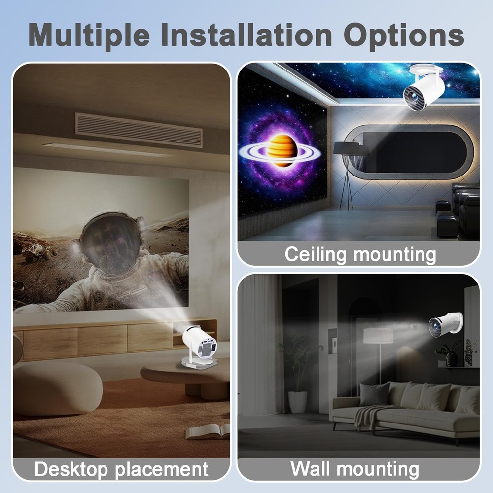 [Upgrade] Wall Mount Compatible with HY300PRO Mini Projector Ceiling Mount,HY...