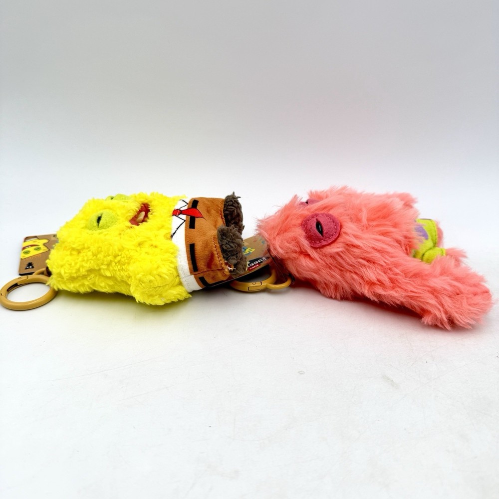 Fuggler SpongeBob Squarepants SPONGEBOB & PATRICK 5" Keyring Keychain Set NEW