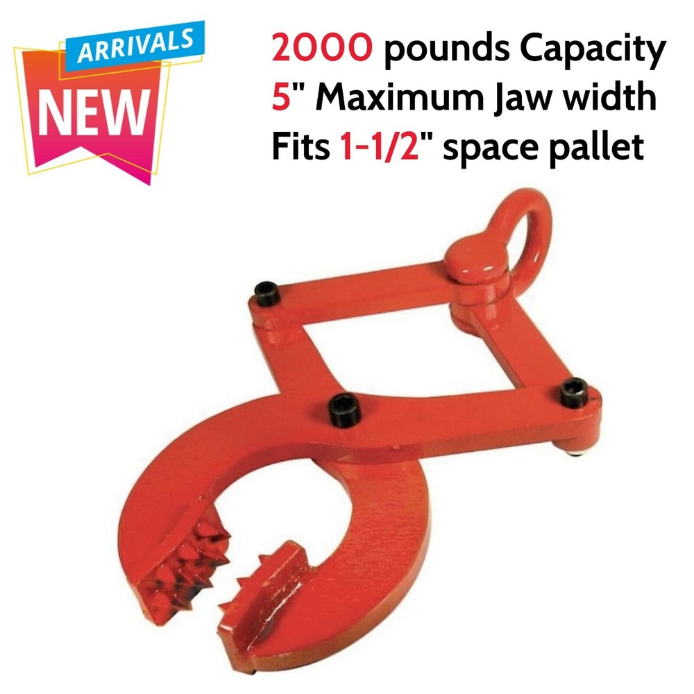 Heavy Duty Pallet Puller Clamp Wood Grabber Stump Pulling Forklift Truck Unload