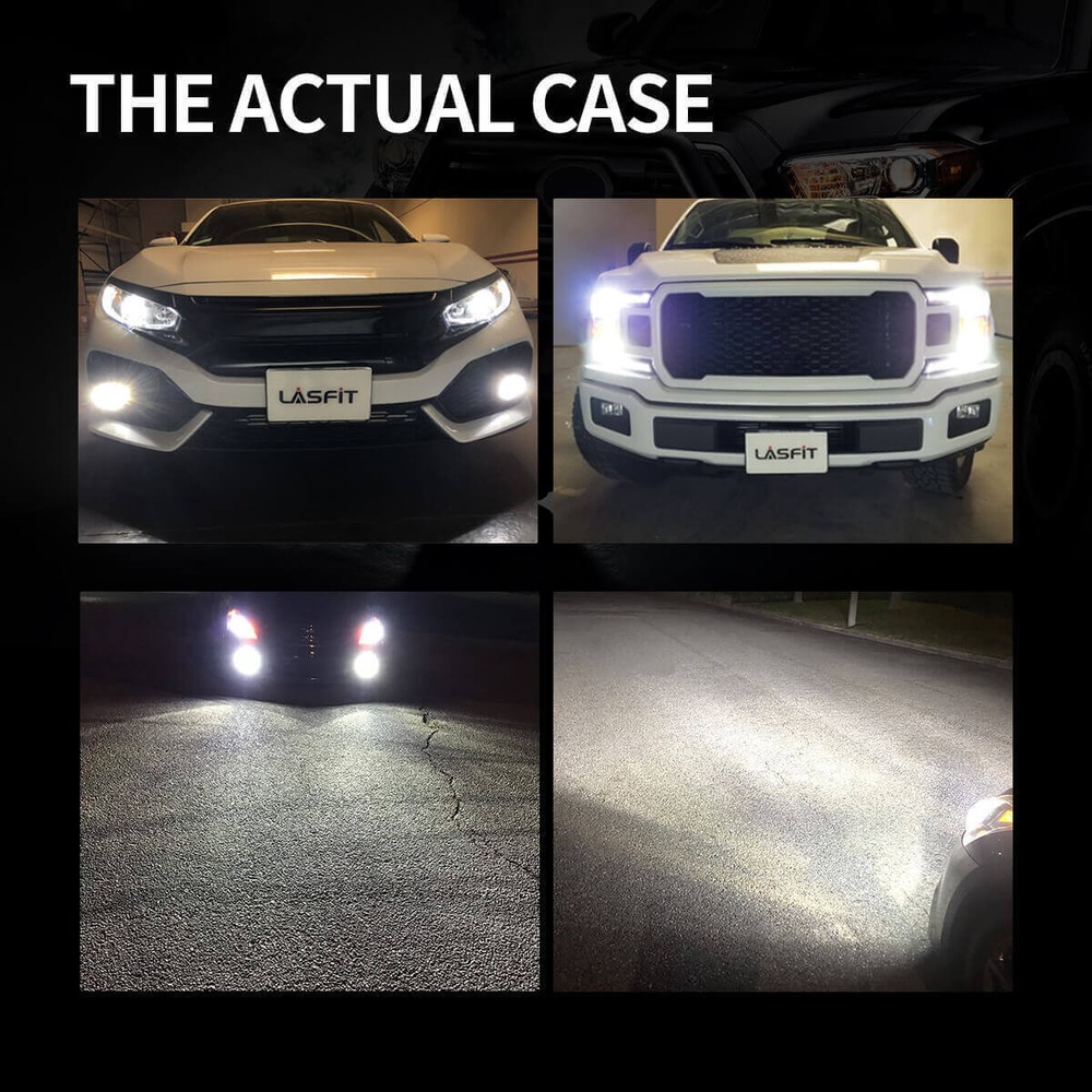 Lasfit H11 LED Headlight Bulbs White Low Beam Conversion Kit 6000LM Super Bright