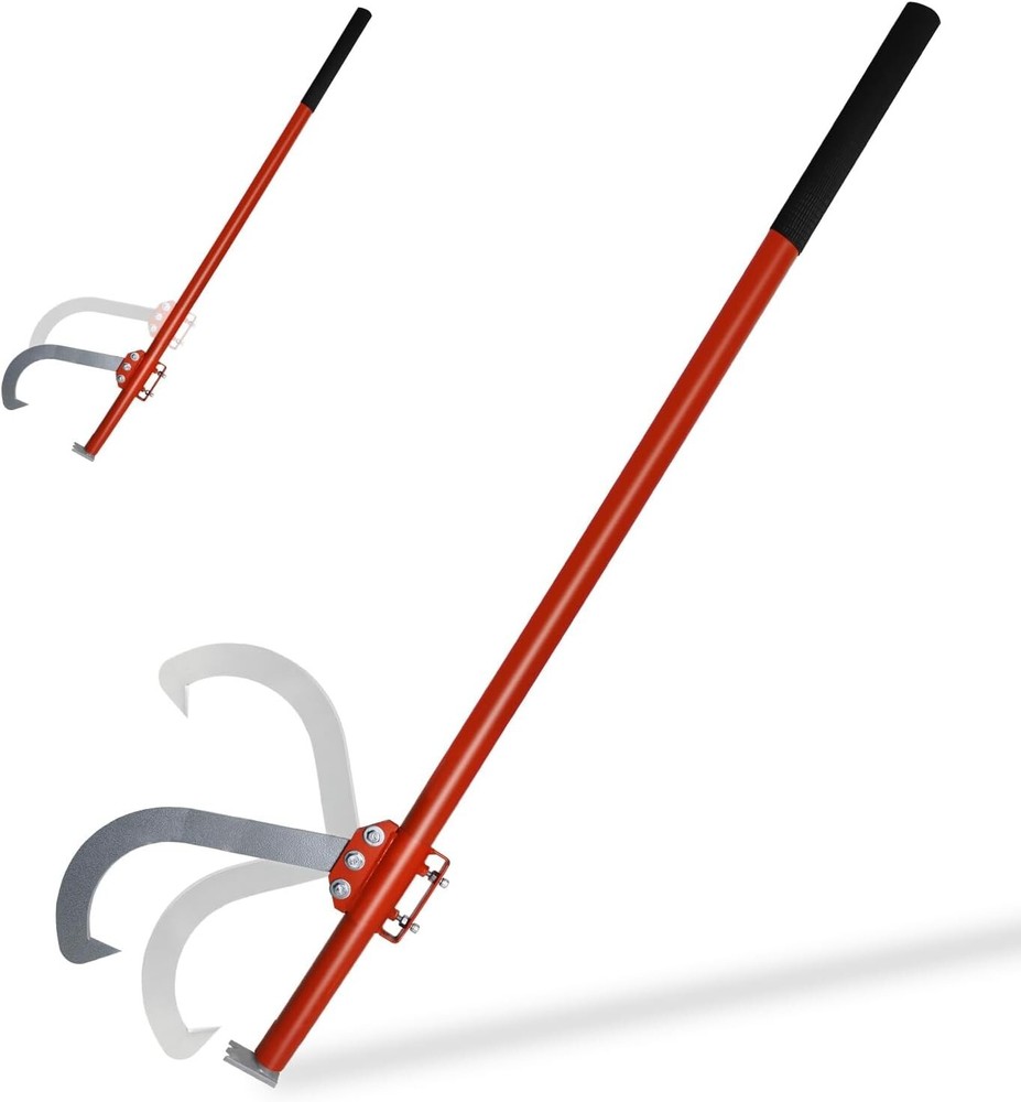 Cant Hook - 48" Wood Log Moving Tool With Adjustable Hook & Rubber Grip Handle