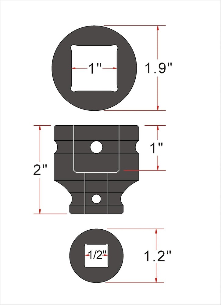 Drive four point square socket inch