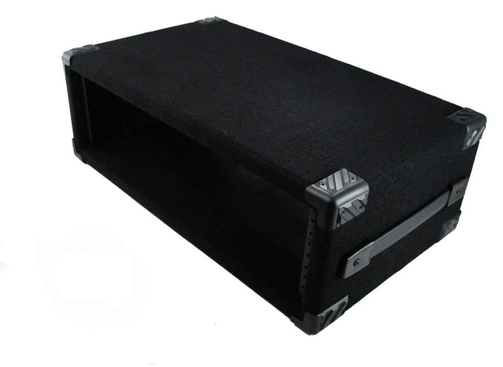 PROCRAFT 3U 12" Deep Rack Case in Black Carpet Wrap - Side Handle w/ Rack Screws