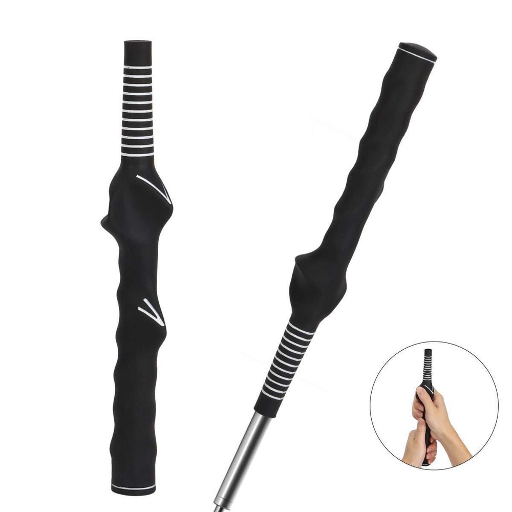 2Pcs Set Golf Grip Trainer Standard Teaching Aid Warm Up Training Tempo Practice