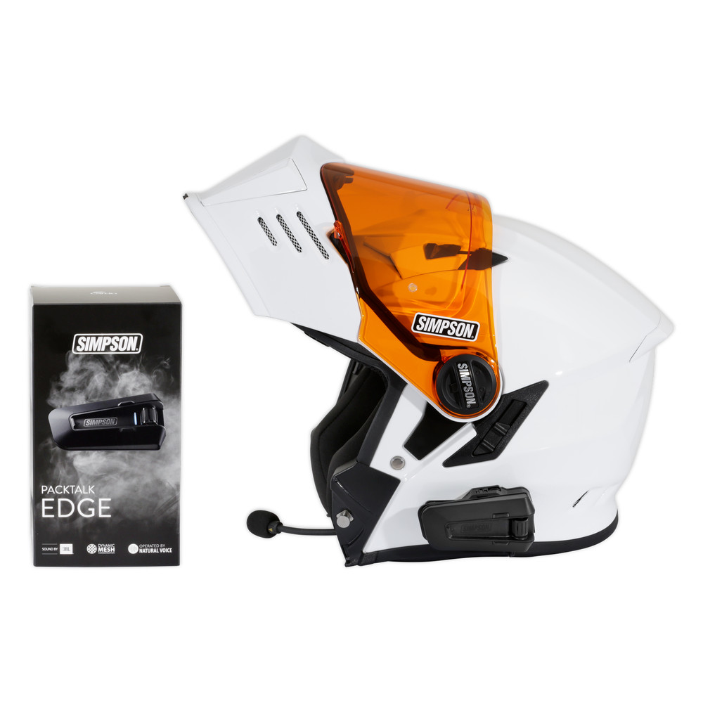 Simpson Cardo Packtalk Edge Motorcycle Bluetooth Intercom Universal For all HJC