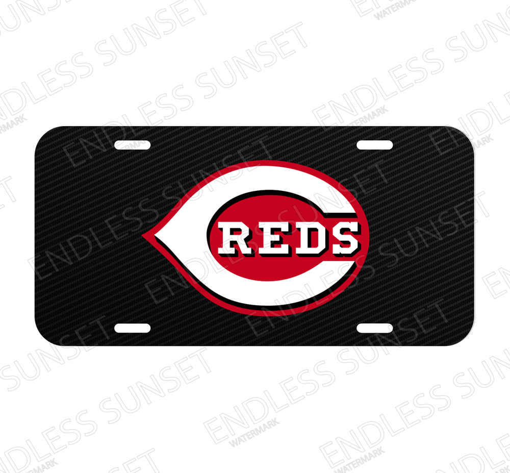 Baseball Cincinnati Reds License Plate Front Auto Tag