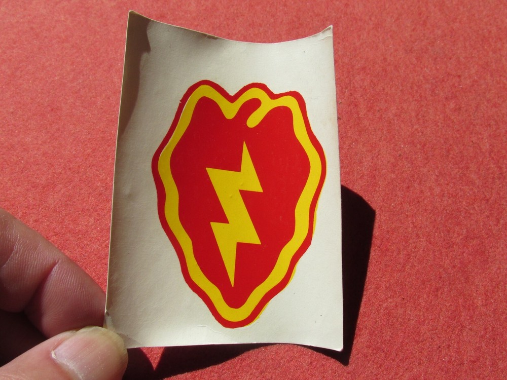 VINTAGE 25TH INFANTRY DIVISION Decal TROPICAL LIGHTING