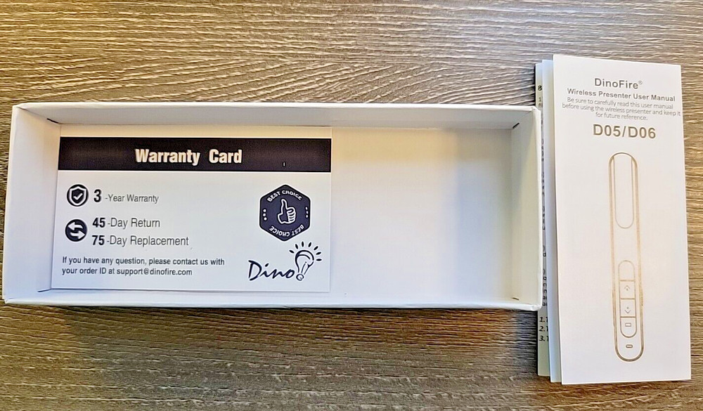 Dinofire Wireless Presenter Support Hyperlink Volume Control RF 2.4ghz