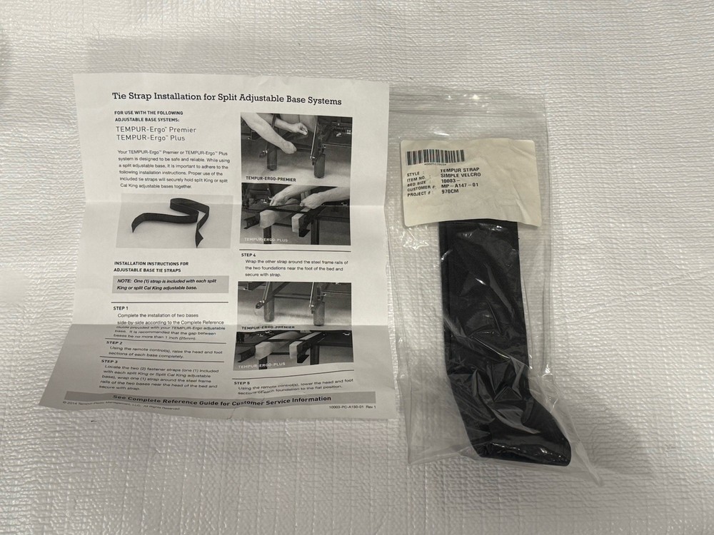 Tempur-Pedic Hook And Loop Frame Tie Strap